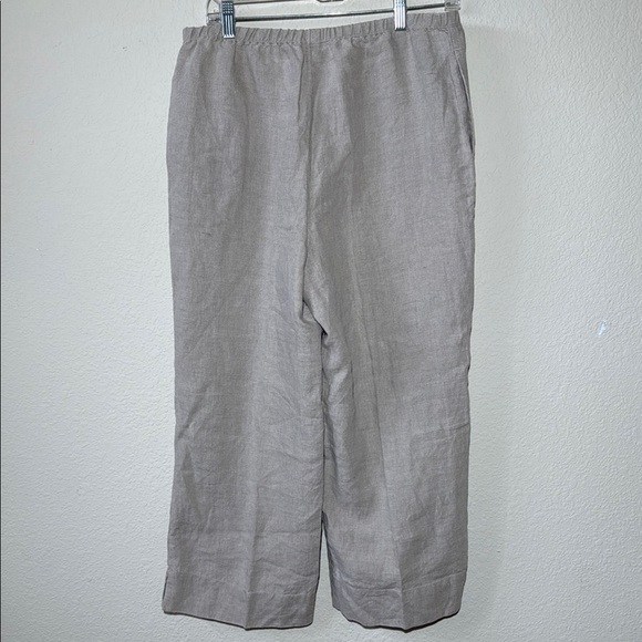 J Jill Linen Crop Pants Flax Pull on - Picture 3 of 5